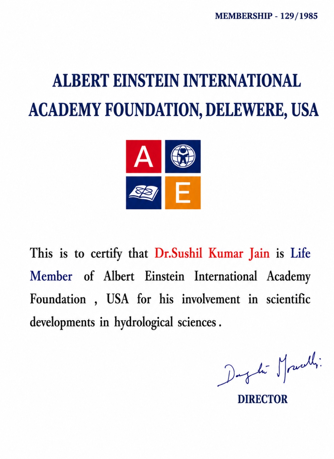 AEIAFD Certificates